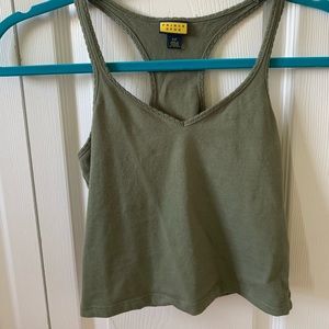 Fox and Prince : Green Cropped Tank Top